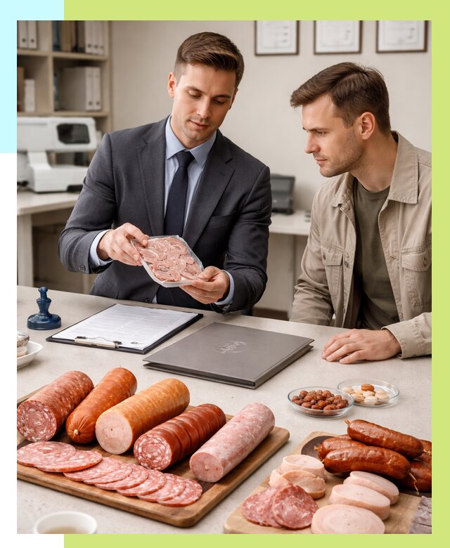 Сертификация колбасных изделий в Орске от 7755 р. | Алешин-Рск