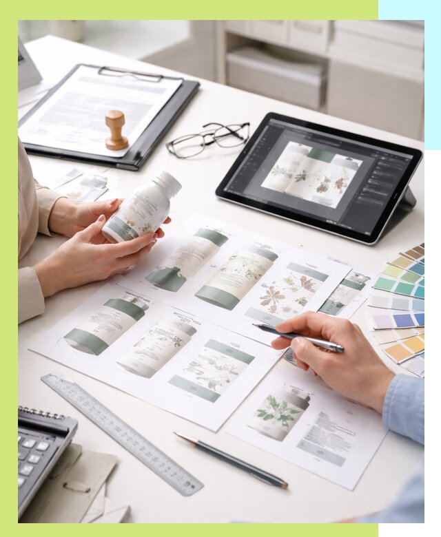 Профессиональная разработка дизайна и текста этикетки продукции в Орске