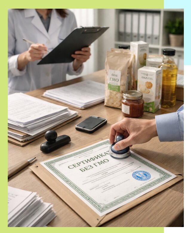 Получение сертификата Без ГМО для продукции в Орске